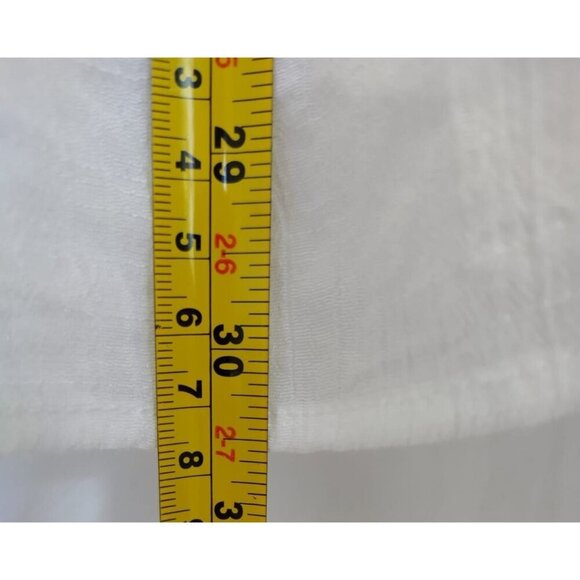 Vintage, Beautees, White Off-Shoulder Dress With Wooden Buttons & Pockets. - Picture 6 of 7